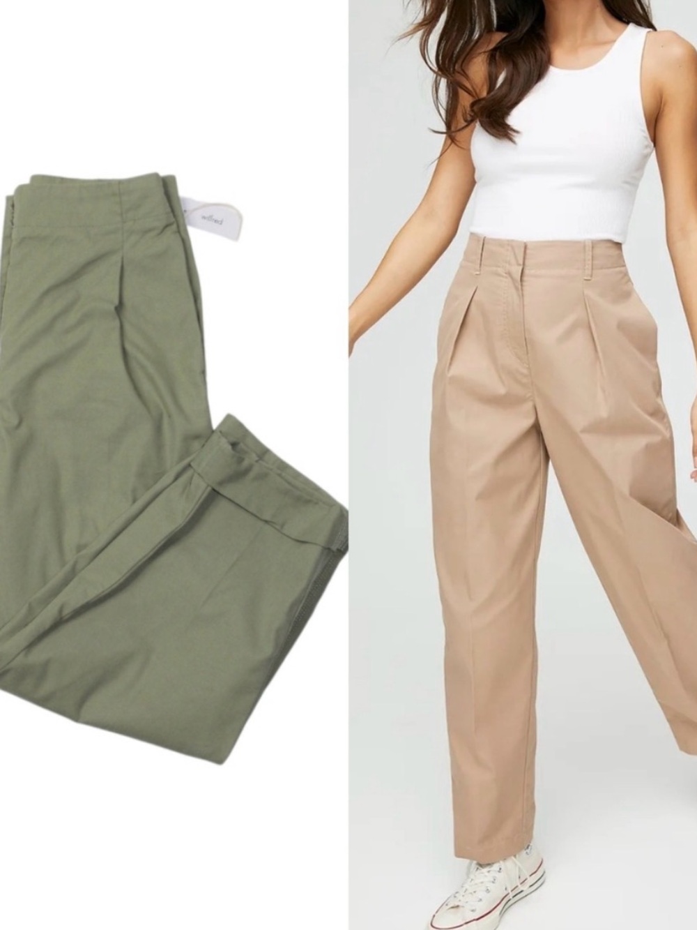 « Day OFF » pant Wilfred Sage Green Pleated Trousers